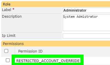 Restricted Override Perm
