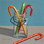 Candy Canes in Canning Jar - Posted on Sunday, January 25, 2015 by Nance Danforth