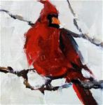 Snow Cardinal - Posted on Sunday, December 28, 2014 by Gina Brown