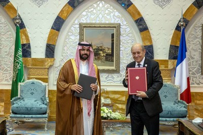 Villa Hegra Signing by H.H. Prince Badr bin Farhan Al Saud, Governor of the Royal Commission for AlUla and H.E. Jean-Yves Le Drian, Minister for Europe and Foreign Affairs Villa Hegra Signing by H.H. Prince Badr bin Farhan Al Saud, Governor of the Royal Commission for AlUla and H.E. Jean-Yves Le Drian, Minister for Europe and Foreign Affairs