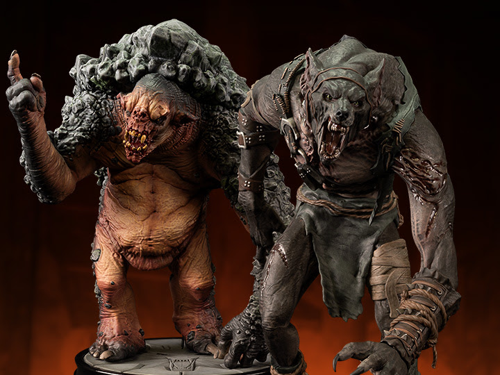 The Witcher 3: Wild Hunt Rock Troll & Werewolf Figures