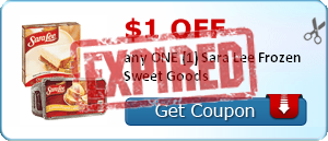 $1.00 off any ONE (1) Sara Lee Frozen Sweet Goods