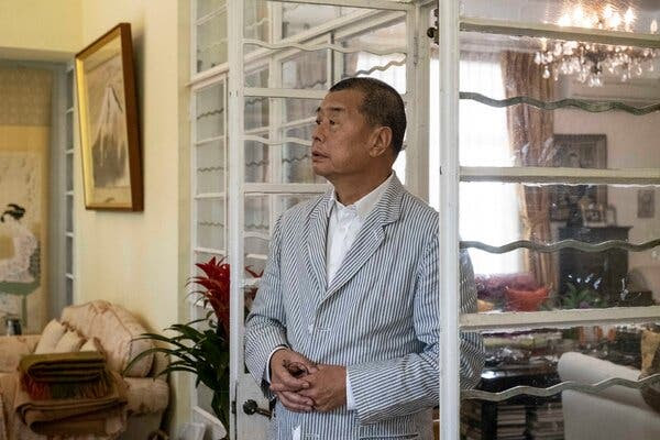 Jimmy Lai, a pro-democracy media tycoon, at his Hong Kong home in August, days after his arrest on national security charges.