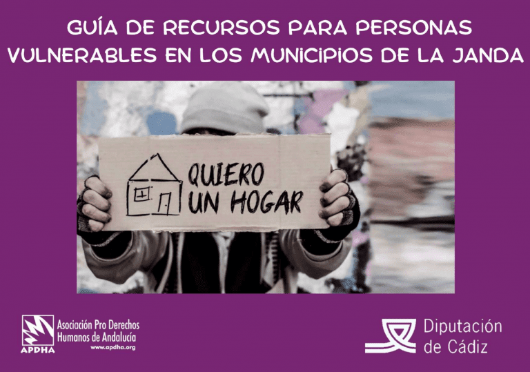 Cádiz| Guía de recursos para personas vulnerables en los municipios de La Janda