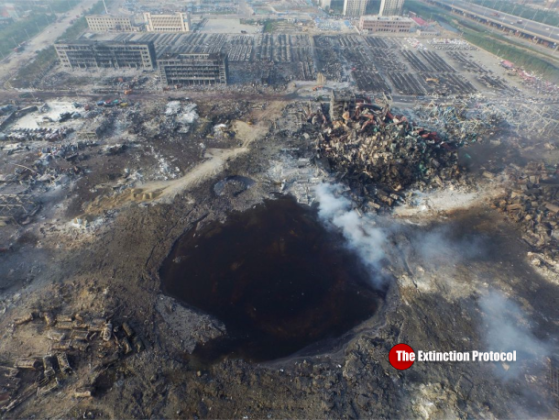 Rain on China blast city raises pollution and contamination fears – ground water poisoned  China-explosion1