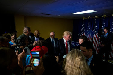 Donald J. Trump attended a round table with educators and students at Cleveland Arts and Social Sciences Academy in Cleveland on Thursday.