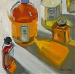 "Painter's Elixirs"  6"x6"  oil - Posted on Thursday, March 26, 2015 by Claudia Hammer