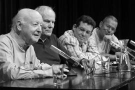 Feria del Libro de Berlín. Jorge Edwards, Hans Christoph Buch, Amir Valle y Marko Martin.