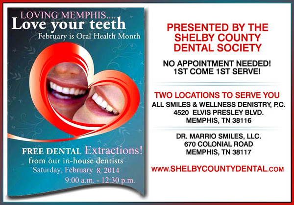 The Shelby County Dental Society Presents “love Your Teeth” Free Dental