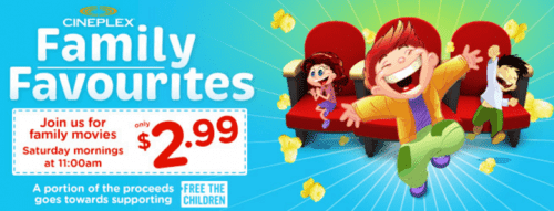 Family Favourites Cineplex Deals