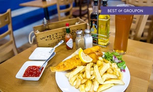 Fish and Chips with Wine