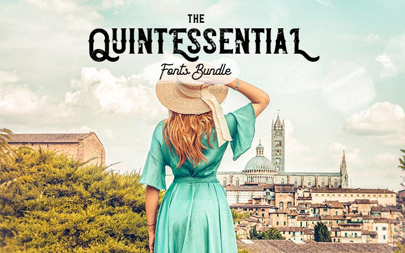  The Quintessential Fonts Bundle Disocunt Sale