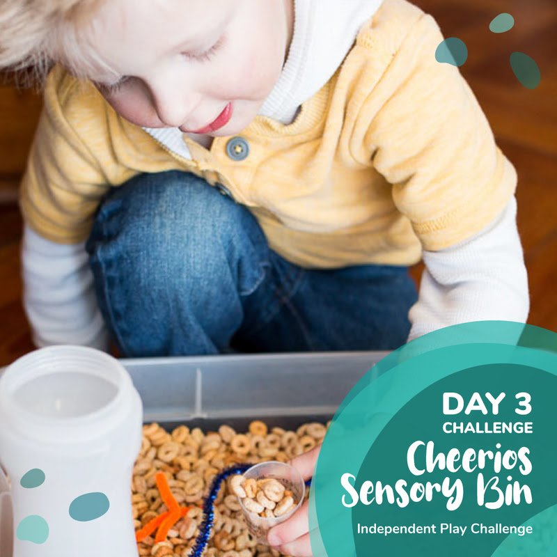 Day 3: Cheerios Sensory Bin