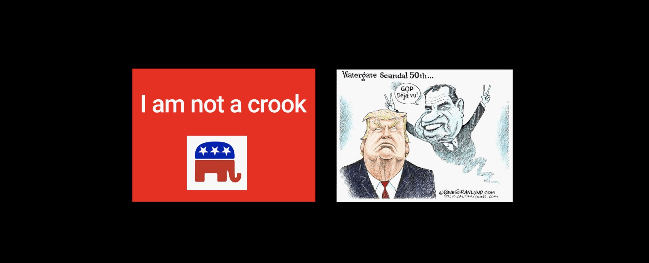I am not a crook. Republicans claim to be above the law.