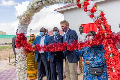 The Sanaag Specialty Hospital was officially opened by David Stirling, Barkhad Hassan, and Edna Adan.