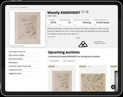 The new Artprice Artist Homepage: featuring Wassily Kandinsky
