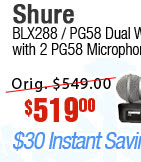 Shure BLX288 PG58