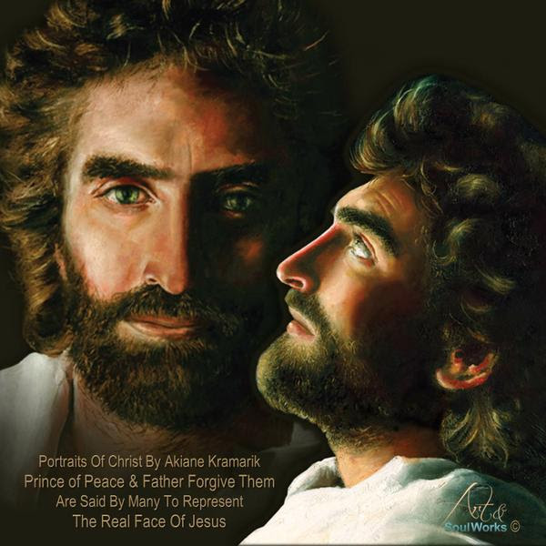 Jesus Prince of Peace and Father Forgive Them profile montage by www.Art-SoulWokrs.com 