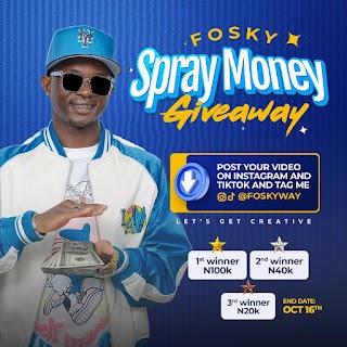 Fosky Announces - Spray Money Challenge Via IG and TikTok