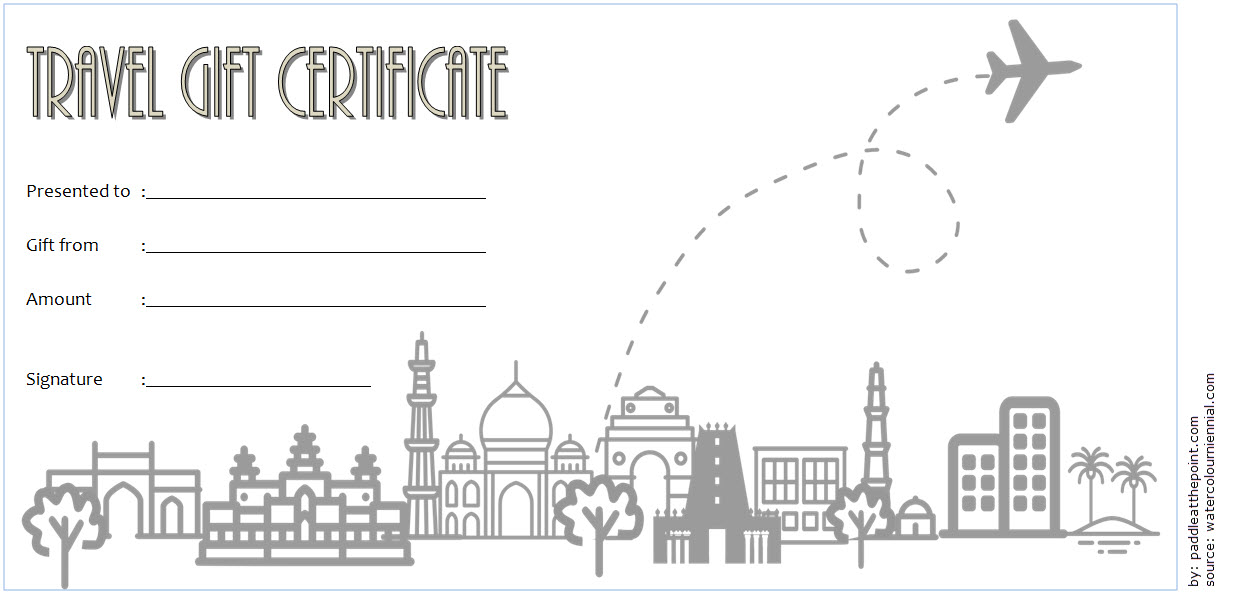 Pin on Travel Gift Certificate Printable FREE