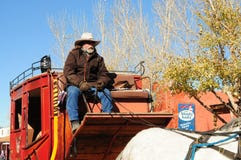 Stage Coach. And driver in Tombstone Arizona January 2, 2011 Stock Photography