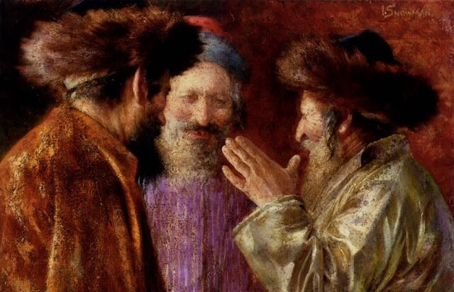 Illustration image: ‘ ‘Three Rabbis of Jerusalem’ (Isaac Snowman, 1873-1947)