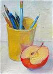 Homework,still life,oil on canvas,7x5,price$175 - Posted on Thursday, March 5, 2015 by Joy Olney