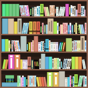 PubMed, Library book shelves