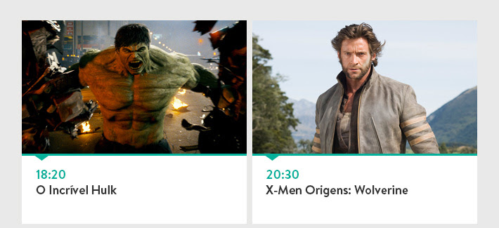 Megapix - Filmes do especial: O Incrível Hulk | X-Men Origens: Wolverine