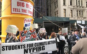 Activists say holding the fossil-fuel industry accountable is critical to combating climate change. (NYPIRG)