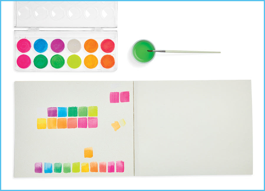 Chroma Blends watercoloring set with painted squares Chroma Blends watercoloring set with painted squares