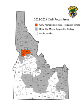 2023 CWD sampling GMUs map