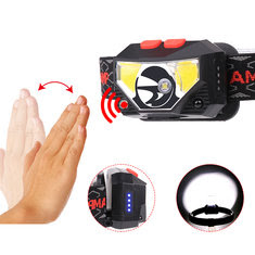 XANES® 826A 800LM Smart Sensor USB Headlamp 6 Modes 18650