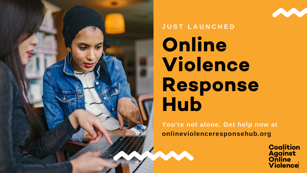 The IWMF's Coalition Against Online Violence is home to many resources to aid victims of online violence, the Online Violence Response Hub being the newest addition. (Image credit: IWMF)