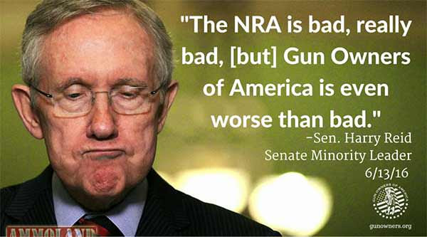 While House Ready to Take up Gun Control, Sen. Reid Frustrated with GOA