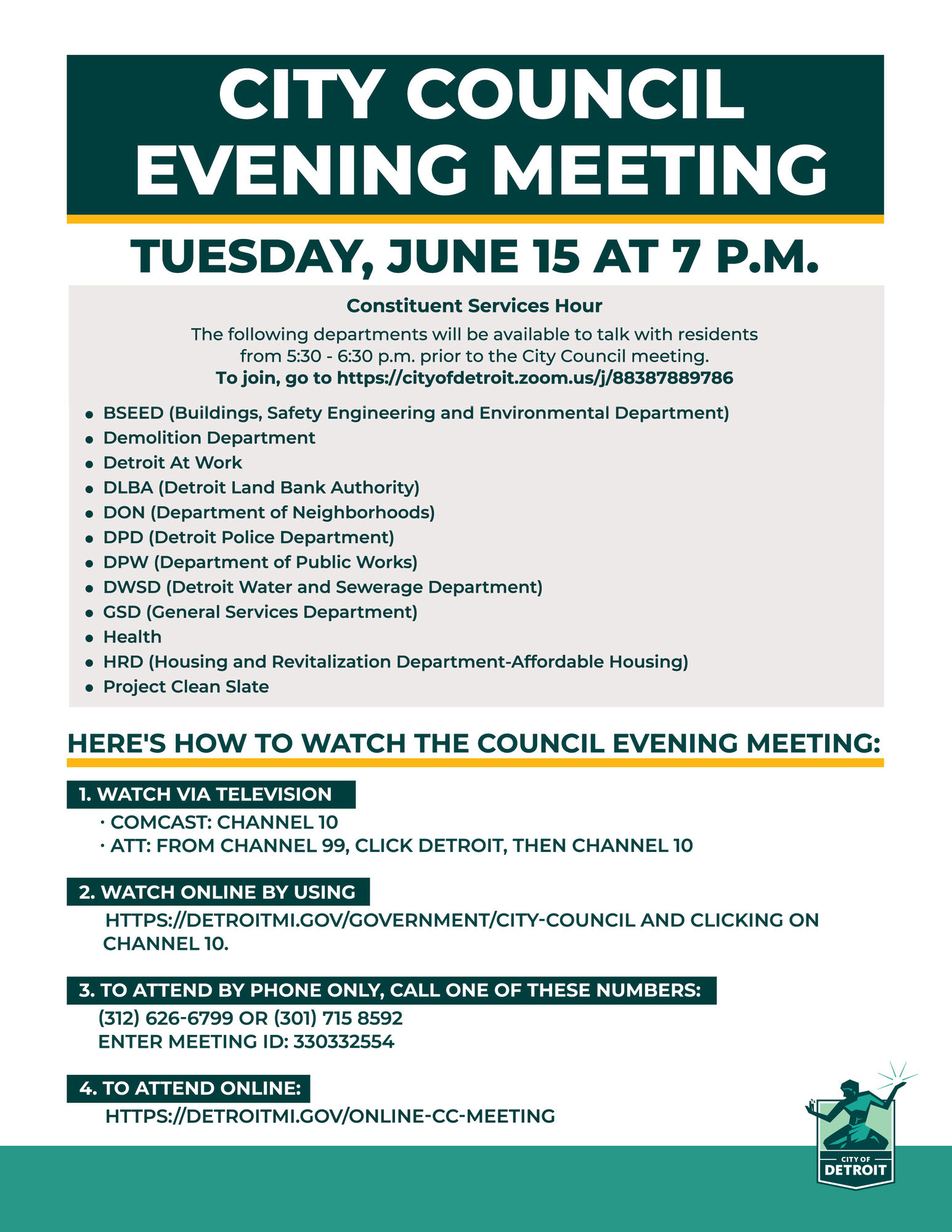City Council Evening Meeting (D3) June 15 2021