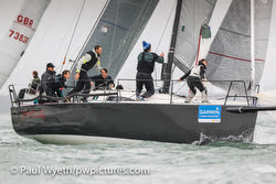 J/111 sailing Hamble Winter Series, England