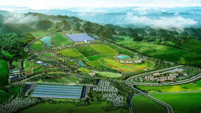 The perspective of the Moc Chau Dairy Complex Project in Moc Chau Highland