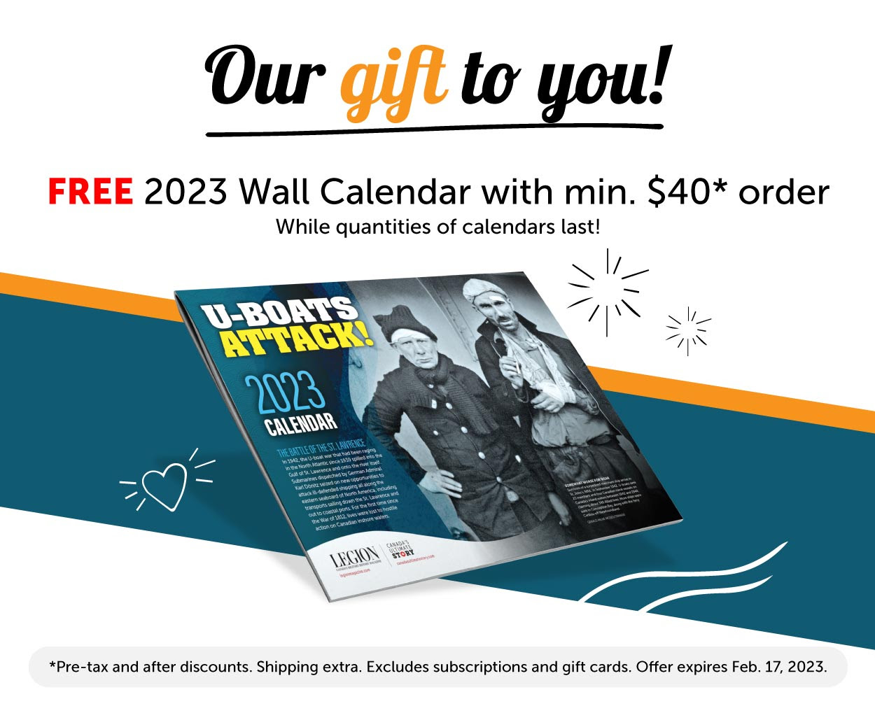 Our gift to you! FREE Calendar