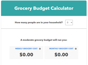 Grocery budget calculator