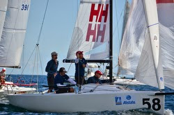 J/70s sailing North Americans in Rochester, NY