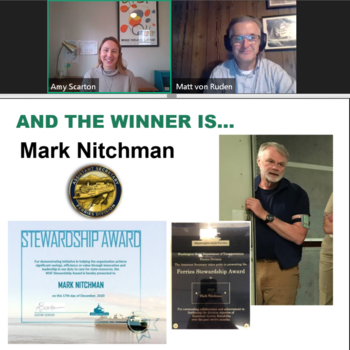 Screenshot of Stewardship Award presentation