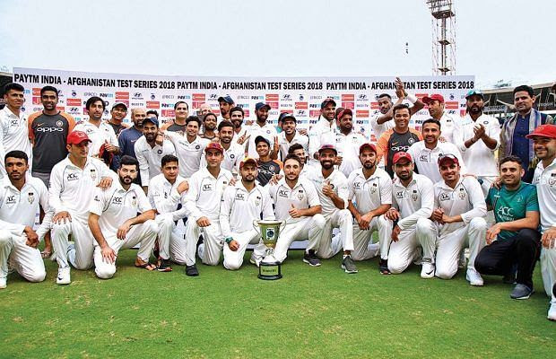 Ajinkya Rahane called the Afghanistan team for a group photograph after their first ever Test