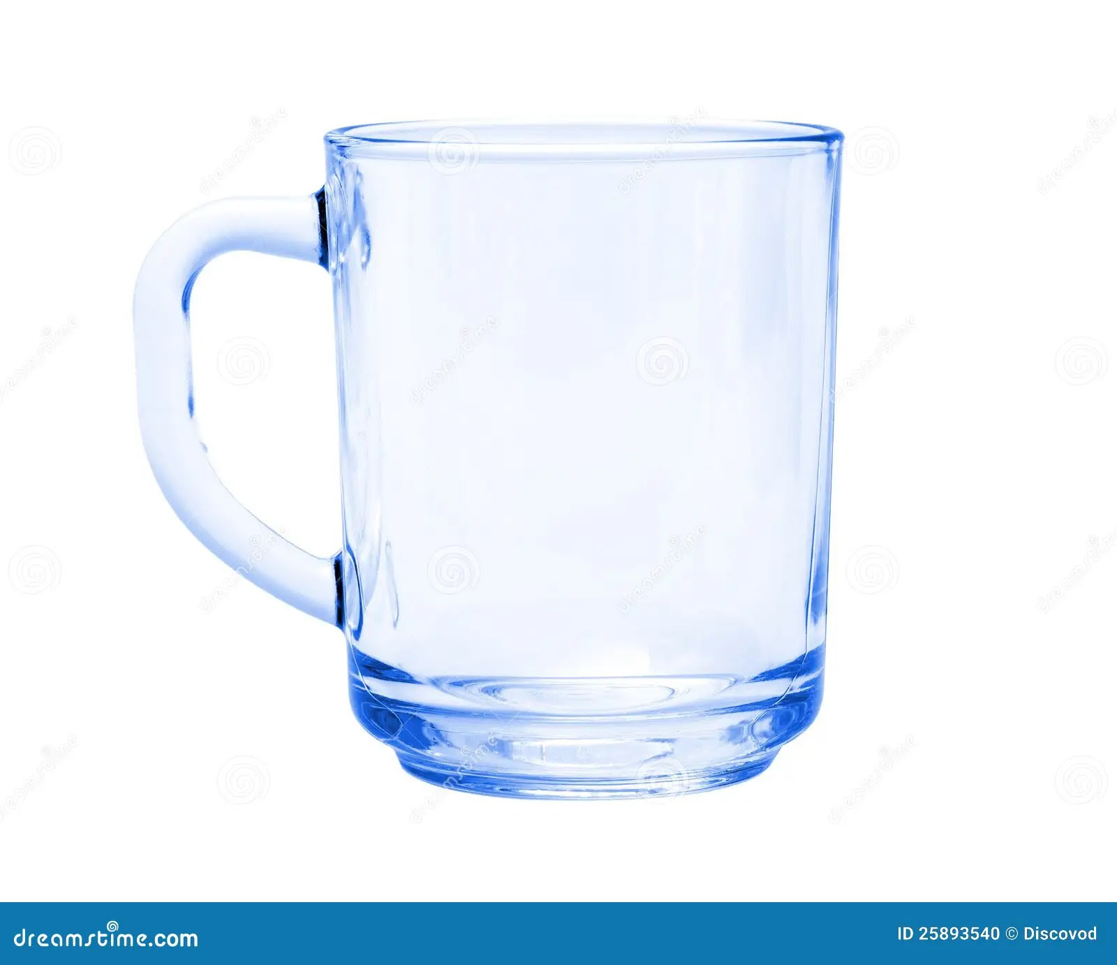 Empty Blue Glass Cup Stock Photo Image 25893540