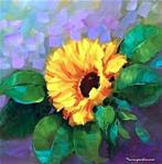 Violet Sky Sunflowers and Going to the Birds - Flower Paintings by Nancy Medina - Posted on Saturday, December 27, 2014 by Nancy Medina