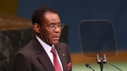 Teodoro Obiang Nguema Mbasogo, président de la Guinée équatoriale, prend la parole à New York, le 24 septembre 2018.
