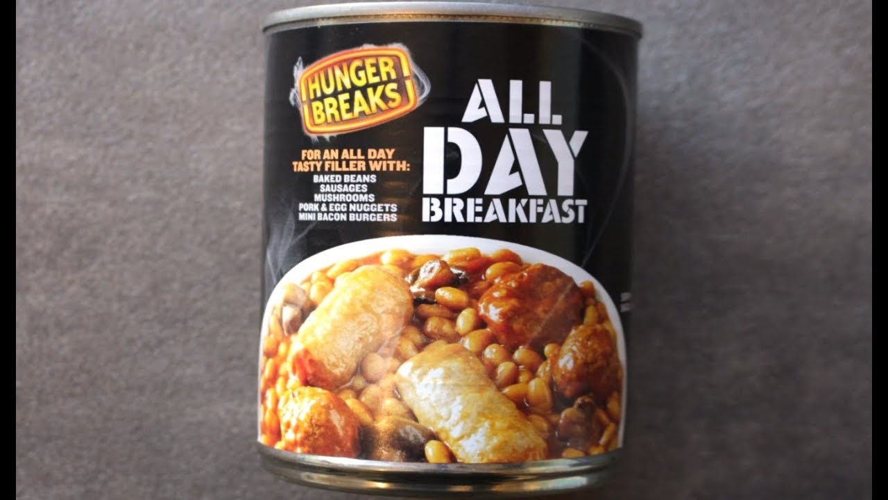 FULL ENGLISH BREAKFAST IN A CAN? || Hunger Breaks || ALL DAY BREAKFAST ...