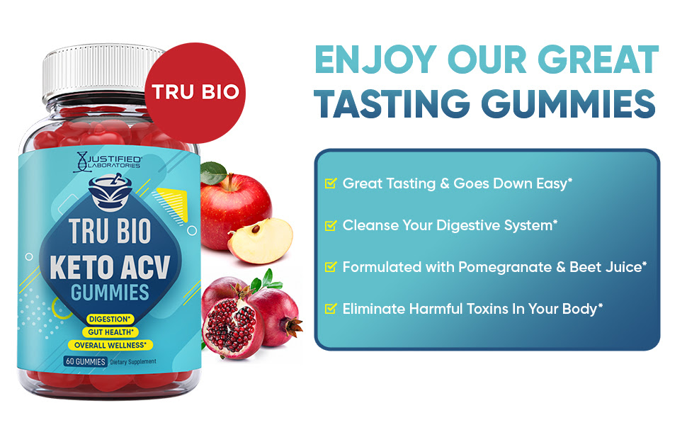 Amazon.com: (2 Pack) Tru Bio Keto Gummies 1000MG ACV with Pomegranate Juice  Beet Root B12 120 Gummys : Health & Household