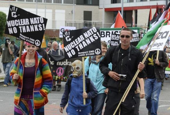 Protestas contra la cumbre de la OTAN en Gales 7