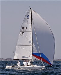 Dave Ullman sailing J/70- winning Long Beach Race Week